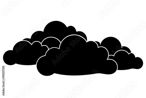 Cloud Silhouette Vector Art Design