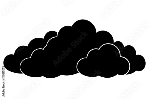 Cloud Silhouette Vector Art Design