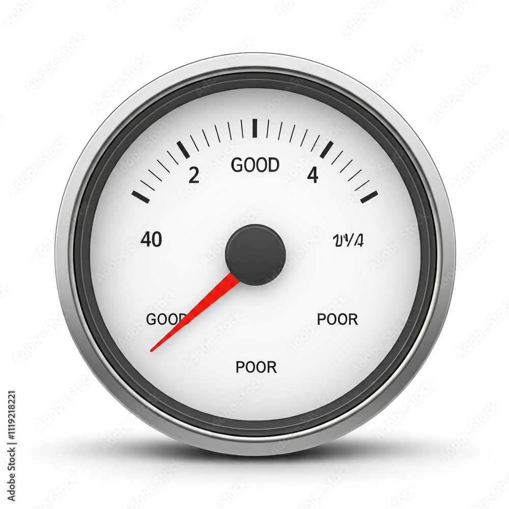 Credit Score Concept with Gauge Meter Showing Indicators for Good, Fair, and Poor Ratings Credit Score Concept with Gauge Meter Showing Indicators for Good, Fair, and Poor Ratings