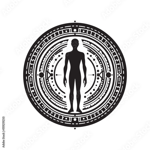 ancient guardian - Alien Vector Silhouette - Illustration of Alien.