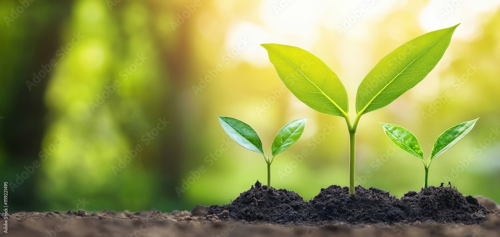 A vibrant display of young green plants emerging from rich soil, symbolizing growth and renewal in a sunlit natural environment. A vibrant display of young green plants emerging from rich soil, symbolizing growth and renewal in a sunlit natural environment.