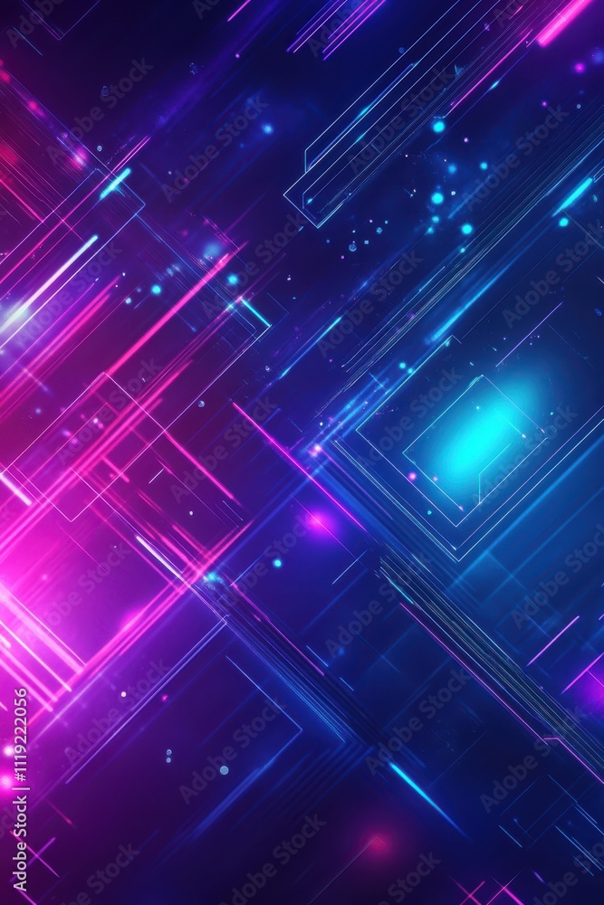 Ultra-futuristic tech abstract background with neon lines and geometric patterns Ultra-futuristic tech abstract background with neon lines and geometric patterns