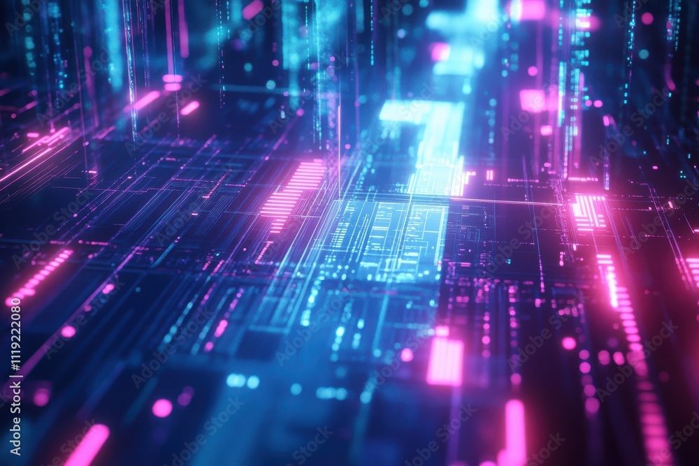 Ultra-futuristic tech abstract background with neon lines and geometric patterns Ultra-futuristic tech abstract background with neon lines and geometric patterns