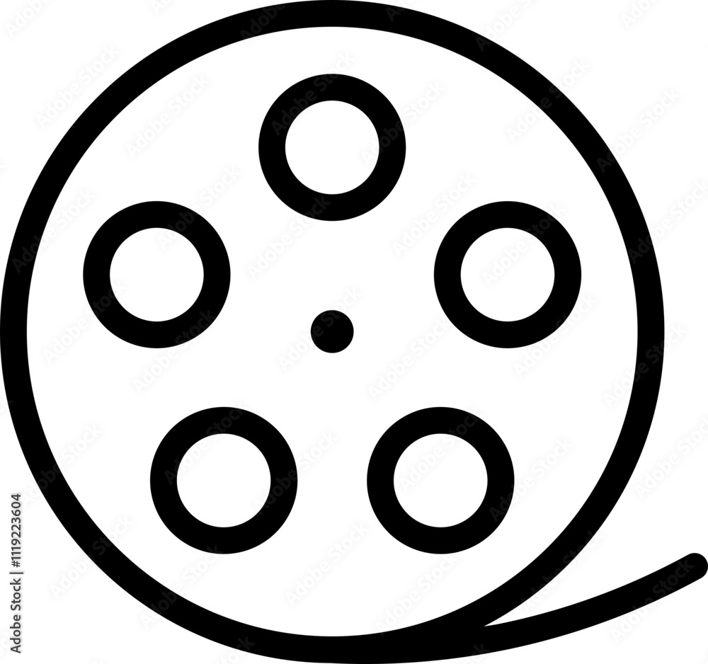 Movie Reel Line Icon Movie Reel Line Icon