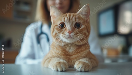 Orange Cat at the Veterinarian