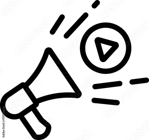 Movie Director Line Icon