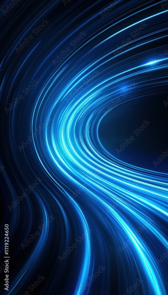 Abstract image of glowing blue lines creating a sense of motion, perfect for tech-related themes or futuristic designs. Abstract image of glowing blue lines creating a sense of motion, perfect for tech-related themes or futuristic designs.