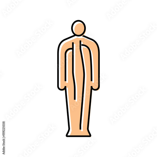 meridian pathways acupuncture color icon vector. meridian pathways acupuncture sign. isolated symbol illustration