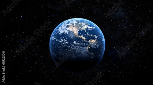 Earth at Night Stunning Panoramic Space View High Resolution Planet Image