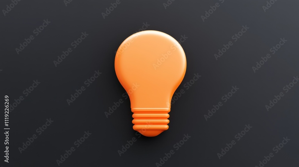 A vibrant orange light bulb icon against a dark background, symbolizing ideas, creativity, and inspiration. A vibrant orange light bulb icon against a dark background, symbolizing ideas, creativity, and inspiration.