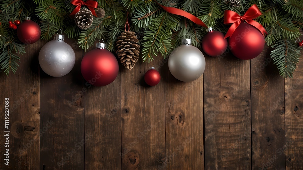 Christmas decoration wooden background art Christmas decoration wooden background art