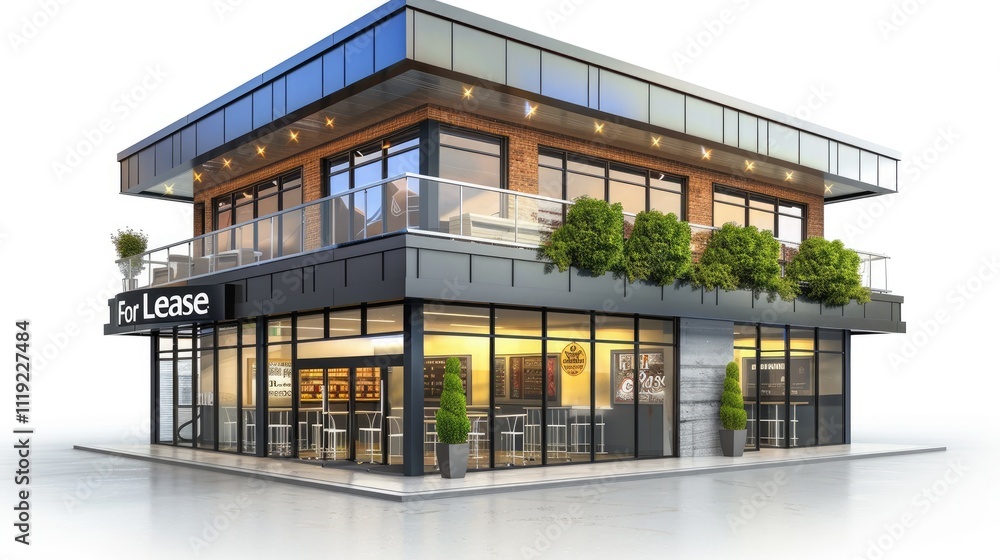 Fototapeta premium a stunning scene of a commercial building, with a 