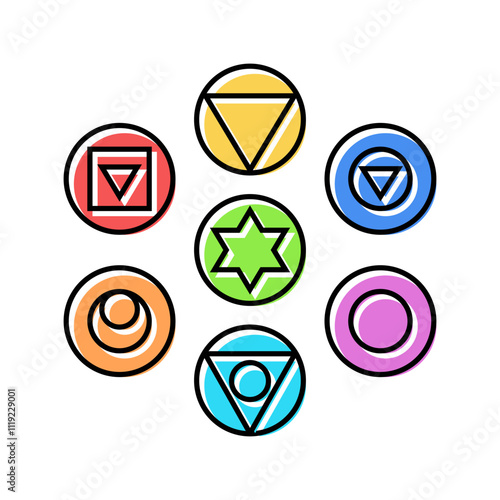 chakra acupuncture color icon vector. chakra acupuncture sign. isolated symbol illustration