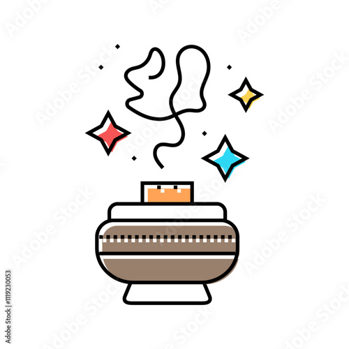 incense or aromatherapy acupuncture color icon vector. incense or aromatherapy acupuncture sign. isolated symbol illustration