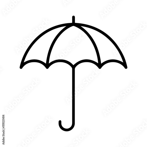 umbrella silhouette icon vector 