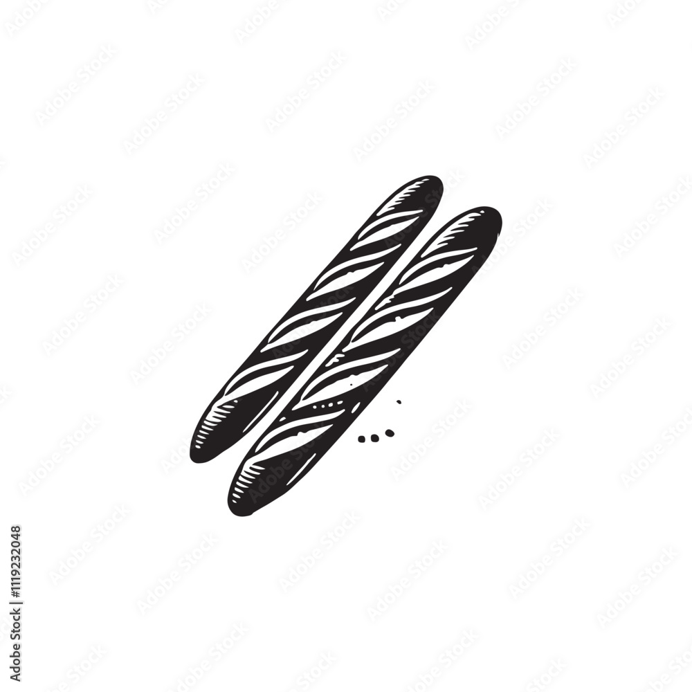 Baguette Bread Silhouette - Minimalist Vector of Baguette Bread - Illustration Of Baguette Bread. Baguette Bread Silhouette - Minimalist Vector of Baguette Bread - Illustration Of Baguette Bread.