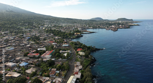 Aerial view of Moroni, Comoros	