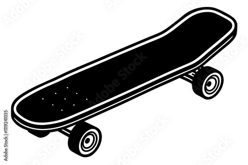 Electric Skateboard Silhouette Vector Design