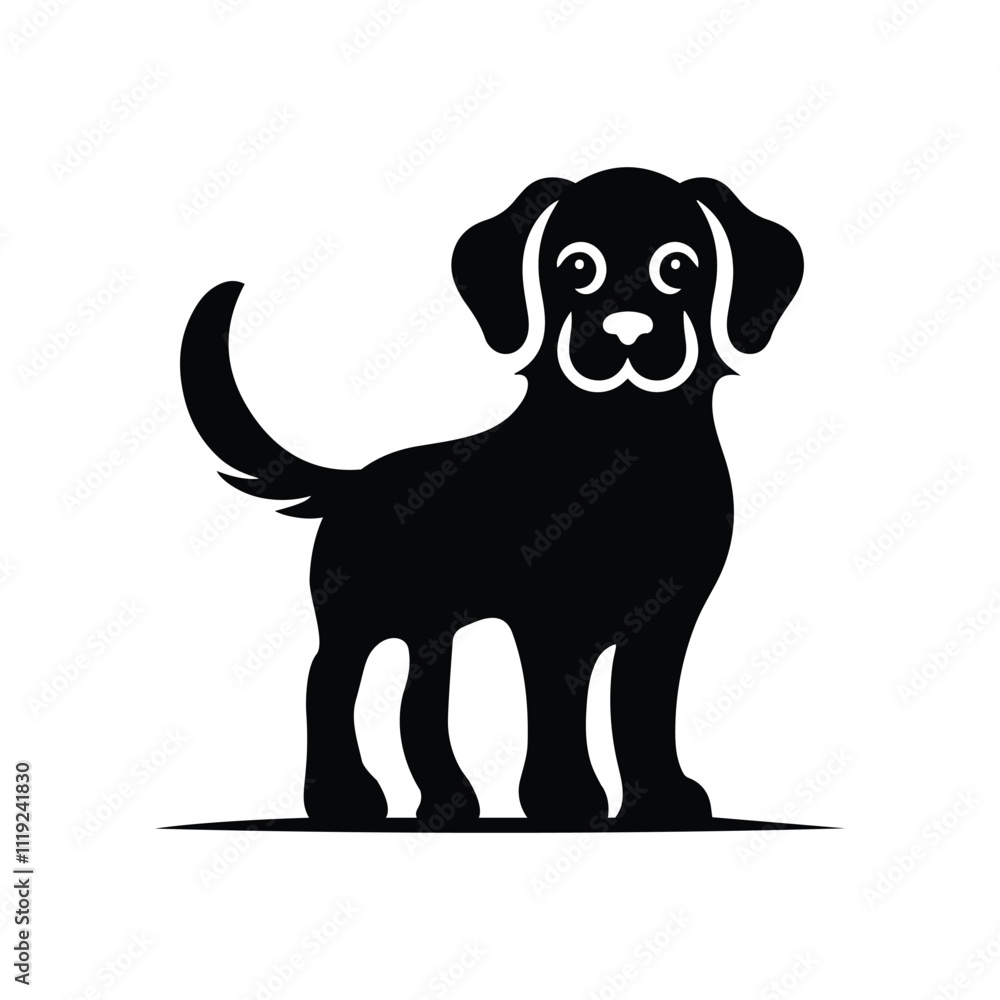 A cute dog cub icon vector art illustration A cute dog cub icon vector art illustration