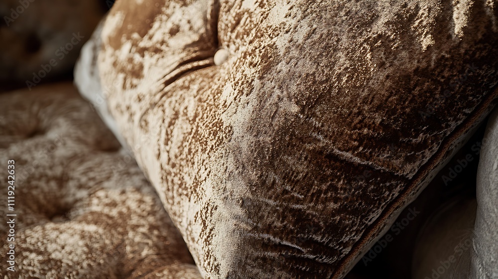 Obraz premium A pillow with a brown and gold pattern