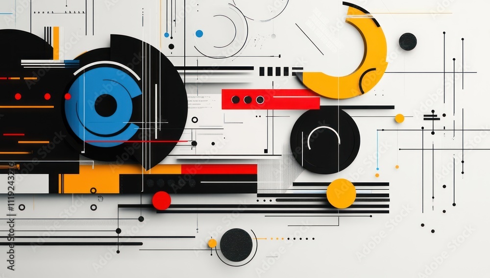 Obraz premium Abstract Geometric Design with Vibrant Colors