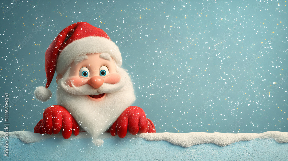 santa claus on snow santa claus on snow
