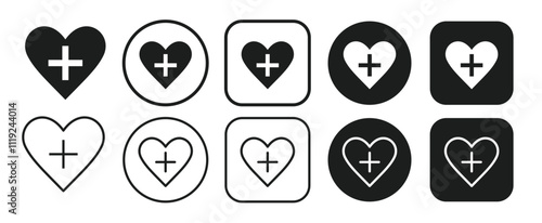 Healthcare and health care heart icon