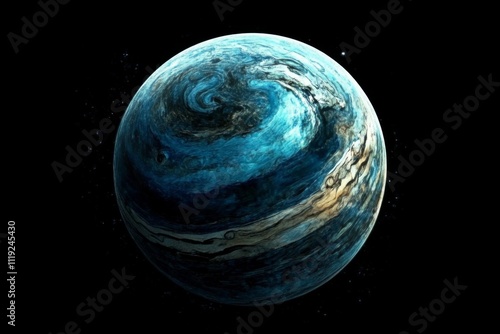 Fototapeta Naklejka Na Ścianę i Meble -  Animated GIF showcasing a rotating planet in space.