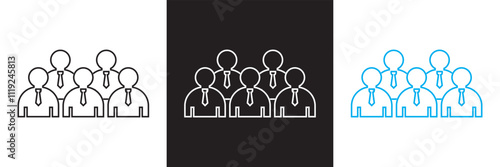 Headcount icon. Vector illustration. isolated on white and black background. EPS 10