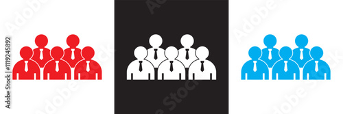 Headcount icon. Vector illustration. isolated on white and black background. EPS 10