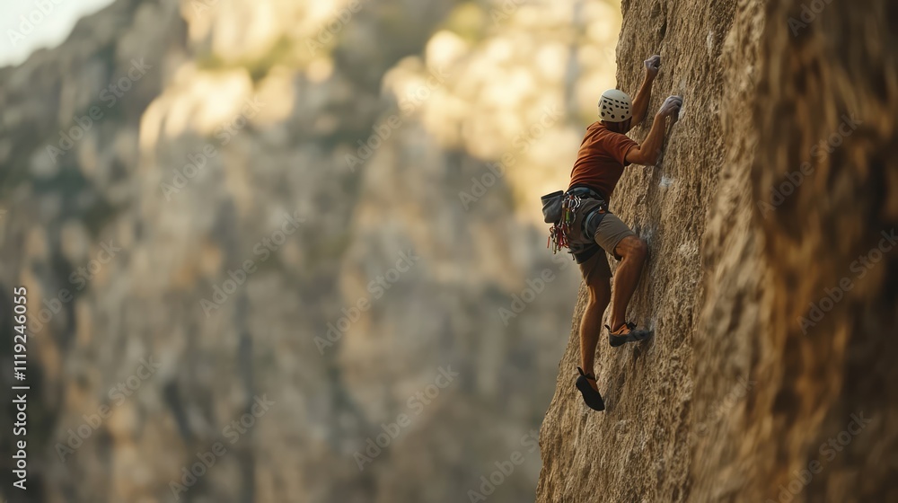 Fototapeta premium rock climber on a rock