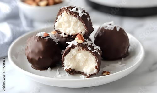 No-Bake Coconut Cream Balls, Generative AI