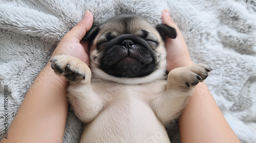 Peaceful Pug Puppy:  A hear...