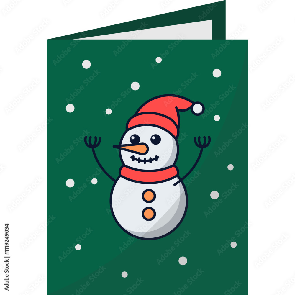 Fototapeta premium Christmas Greeting Card Illustration