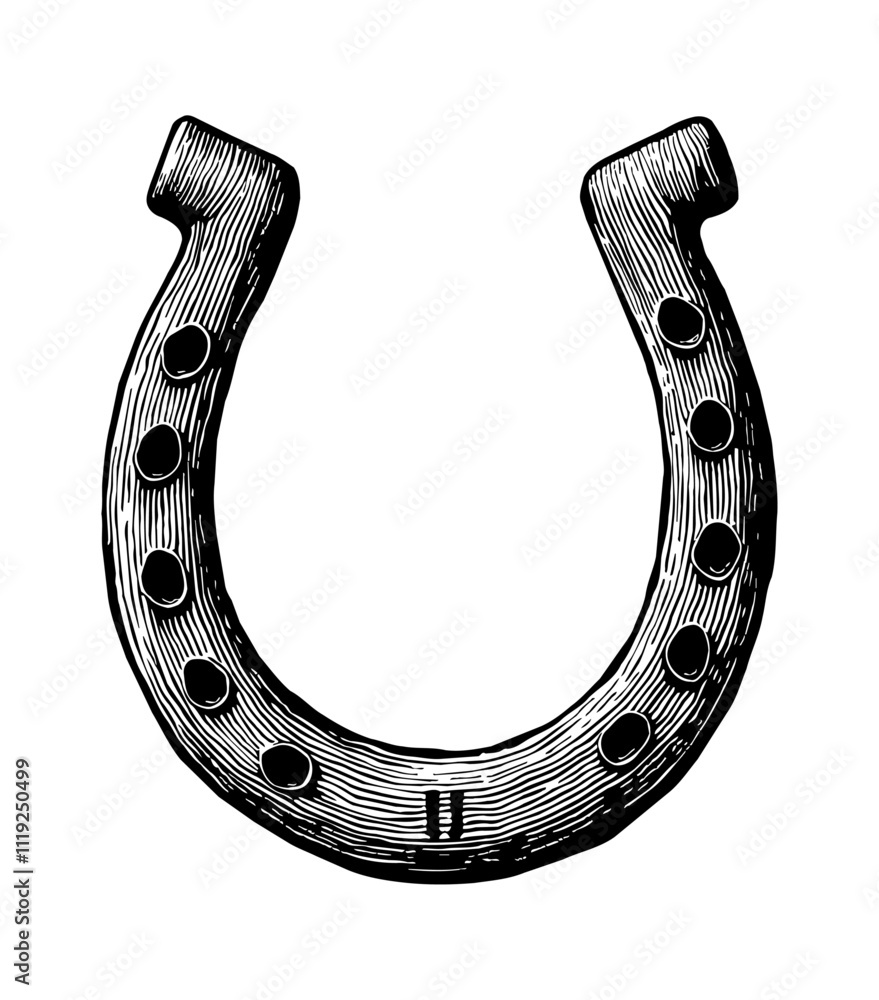 horse shoe engraving black and white outline horse shoe engraving black and white outline