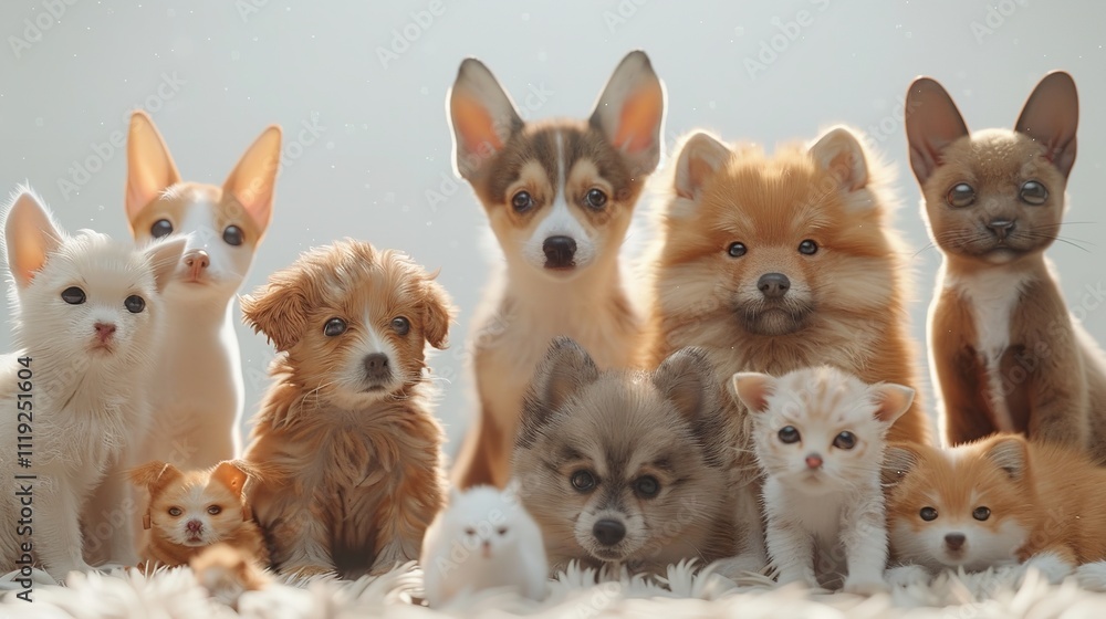 Adorable Group of Chihuahua Puppies Huddled Together. Adorable Group of Chihuahua Puppies Huddled Together.