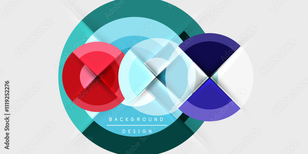 Fototapeta premium Target circle geometric abstract shapes. Vector Illustration For Wallpaper, Banner, Background, Card, Book Illustration, landing page