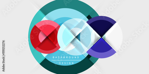 Target circle geometric abstract shapes. Vector Illustration For Wallpaper, Banner, Background, Card, Book Illustration, landing page