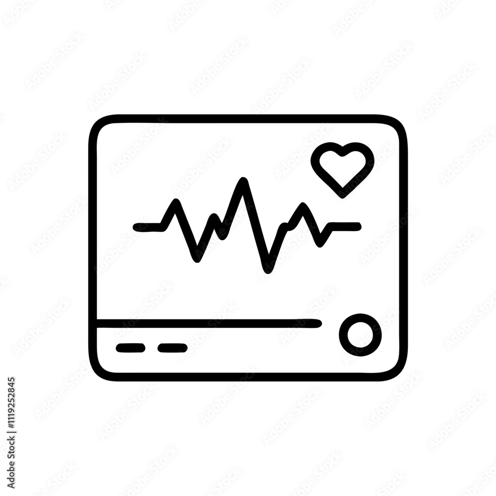 Heart Monitor Icon - Health, Medical, ECG, Pulse, Cardiology Heart Monitor Icon - Health, Medical, ECG, Pulse, Cardiology