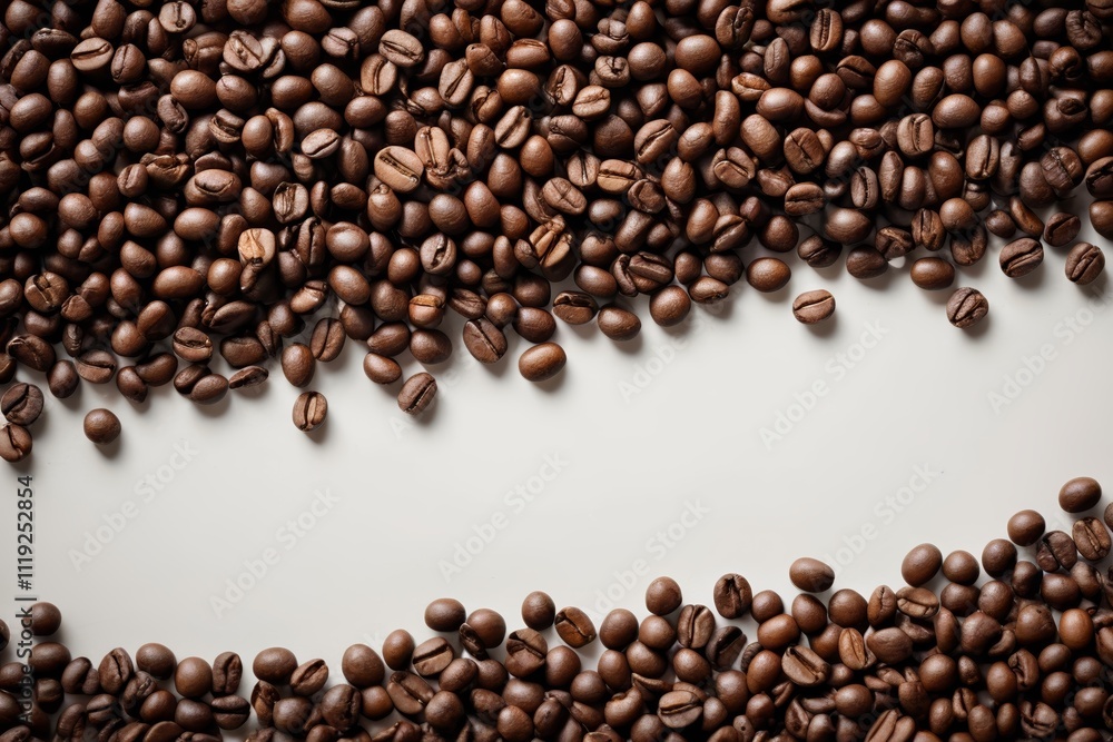 arafed coffee beans are scattered on a white surface arafed coffee beans are scattered on a white surface