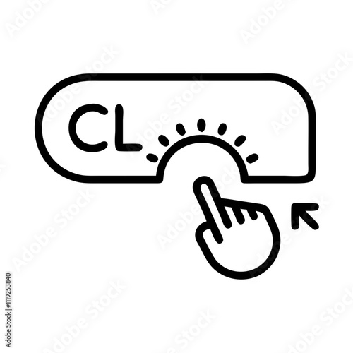 Click-Through Rate (CTR) Gauge Icon – Digital Marketing, Campaign Performance, Engagement Metrics