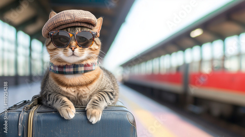 Cool Cat Traveler at the Tr...