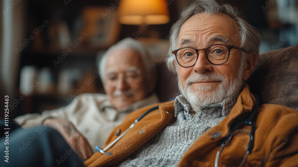 A young doctor having a warm and professional consultation with an elderly patient. The image emphasizes the importance of doctor-patient communication in healthcare, especially for the elderly.