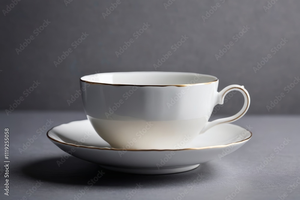 there is a white cup and saucer on a table there is a white cup and saucer on a table