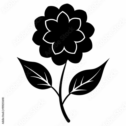 Flower Silhouette Vector Design