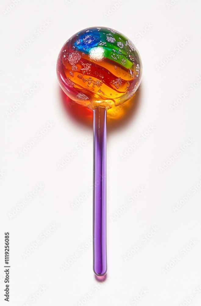 colorful lollipop on a spoon colorful lollipop on a spoon