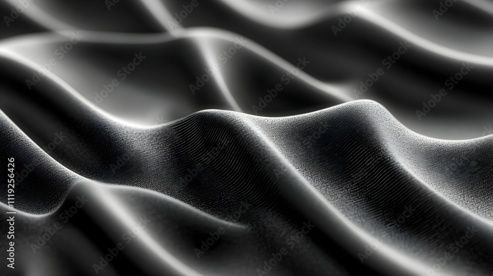 Abstract black fabric waves texture. Abstract black fabric waves texture.