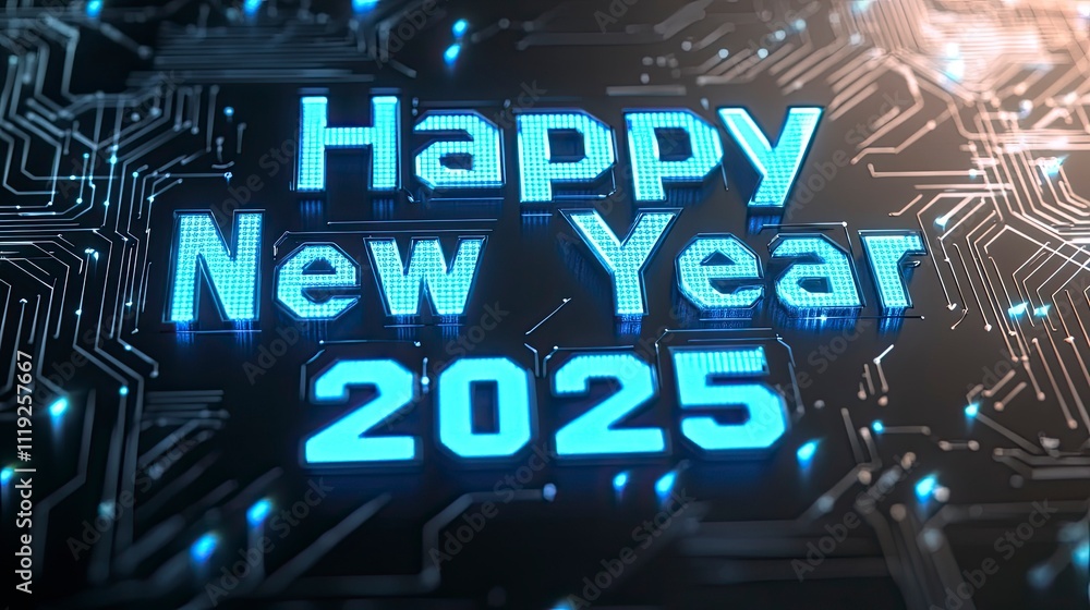 2025 in bold, modern blue font against a smooth gray background, featuring intricate digital patterns. 2025 in bold, modern blue font against a smooth gray background, featuring intricate digital patterns.