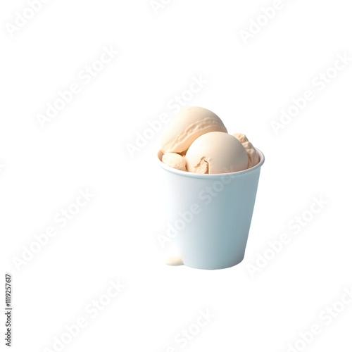 Vanilla frozen yogurt, creamy and cold, swirled in a glass bowl with a splash of milk