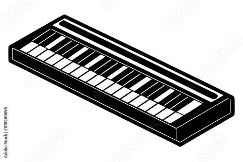  computer Laser Keyboard Silhouette Vector design